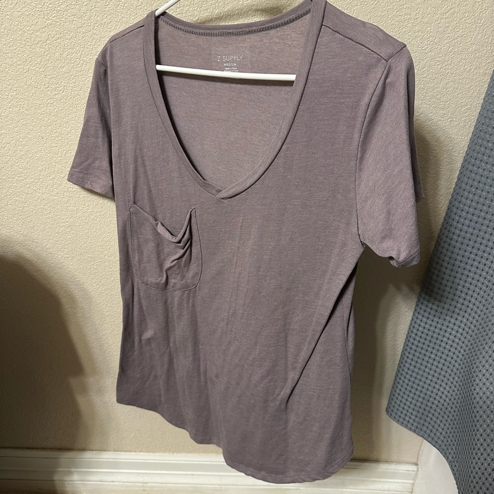 Z supply mauve pocket tshirt